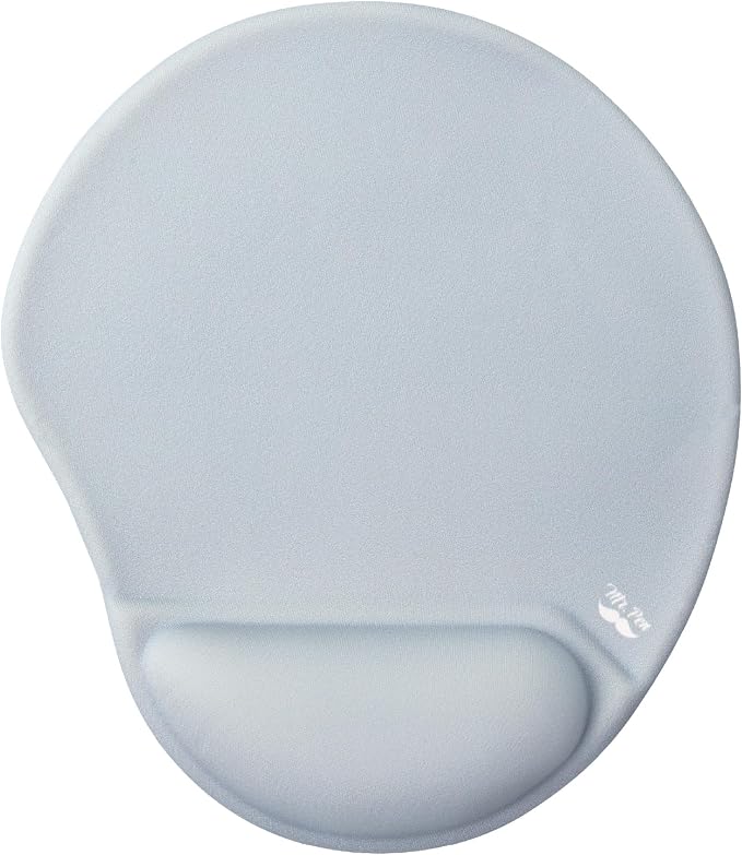 Mr. Pen- Ergonomic Mouse Pad with Wrist Rest | Light Gray Breathable Fabric with Memory Foam Cushion, Non-Slip Rubber Base, Gel Mouse Pad with Wrist Support