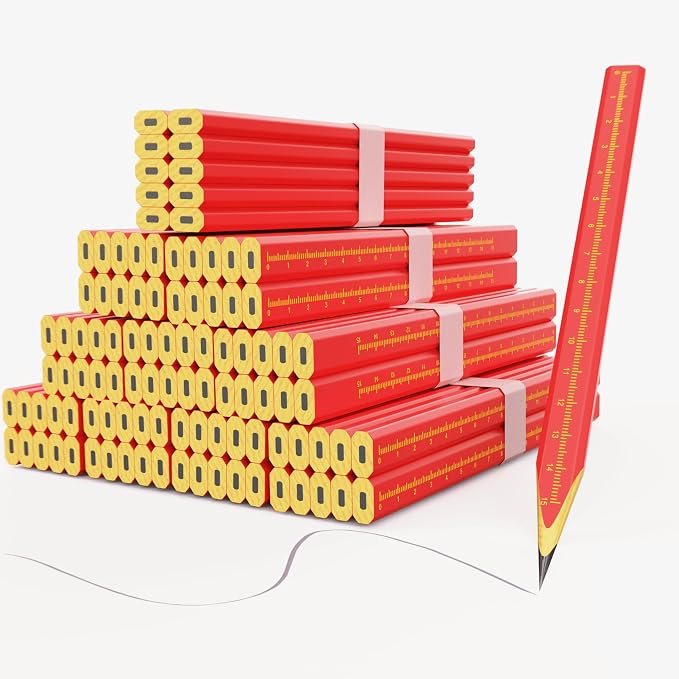 110 PCS Carpenter Pencils for Carpentry Heavy Duty Building Pencil Construction Woodworking Pencils for site work joiner's Scriber Marking Tool (110 PCS)