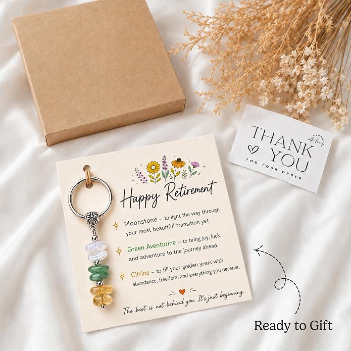 Sensemory Retirement Gift For Woman Keychain, Coworker Leaving Gifts For Teacher, Nurse, Daughter Graduation, College Gift, Farewell, Promotion, New Job Key Chains, Friend Going Away Stocking Stuffers