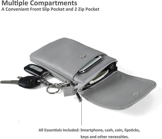befen Genuine Leather Small Crossbody Bags for Women Cell Phone Travel Bag | Soft Real Leather, Adjustable Shoulder Strap, Card Slots, Compact Size, Daily Travel Shopping Outing Use, Phone Purse