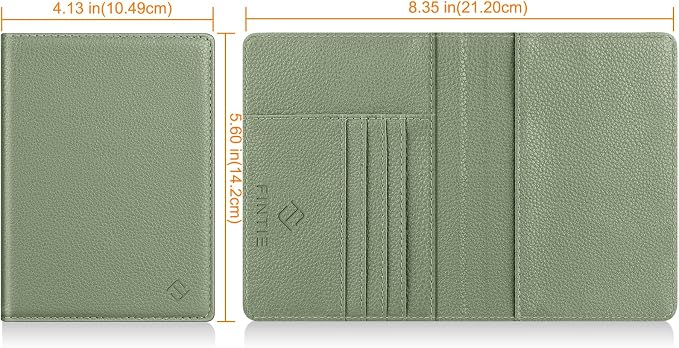 FINTIE Passport Holder, Slim Travel Wallet RFID Blocking Card Case Cover | Passport Cover Protector Essentials with Credit Card Slots, For Women/Men