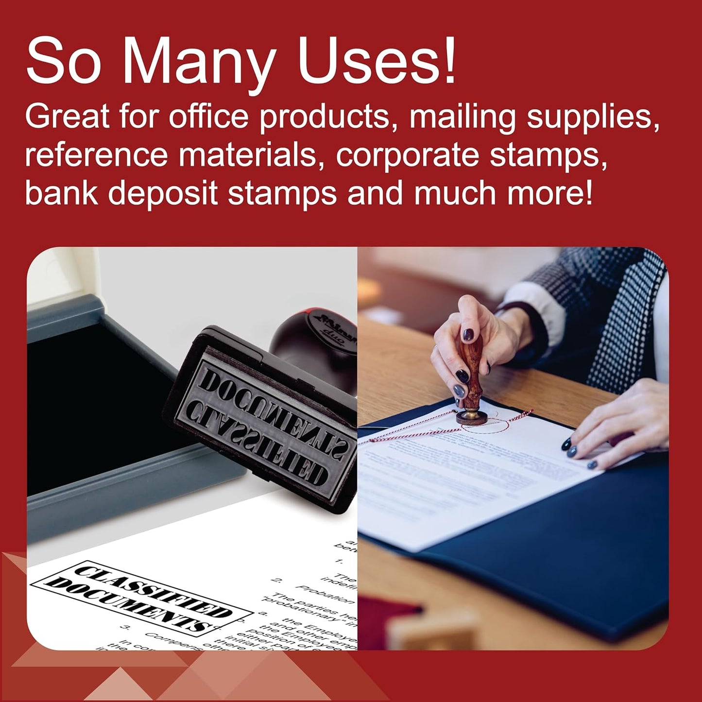 Shiny Purple Ink Stamp Pad, 2-3/4" by 4-3/8" Surface Area, Felt Stamp Pad with Purple Water-Based Stamp Ink