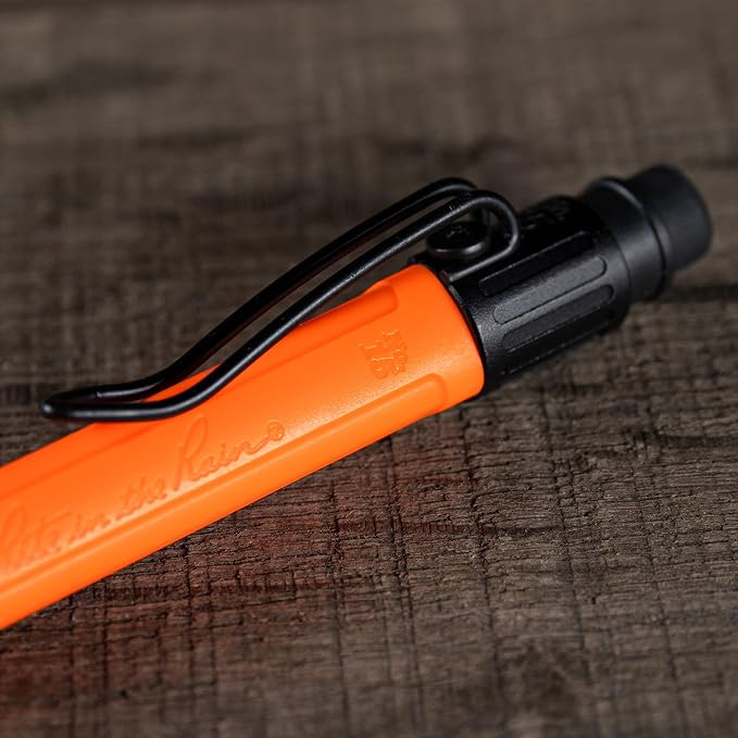 Rite in the Rain Weatherproof Mechanical Pencil, Orange Barrel, 1.3mm Dark Lead, 12 lead refills (No. OR15) | mechanical-pencils