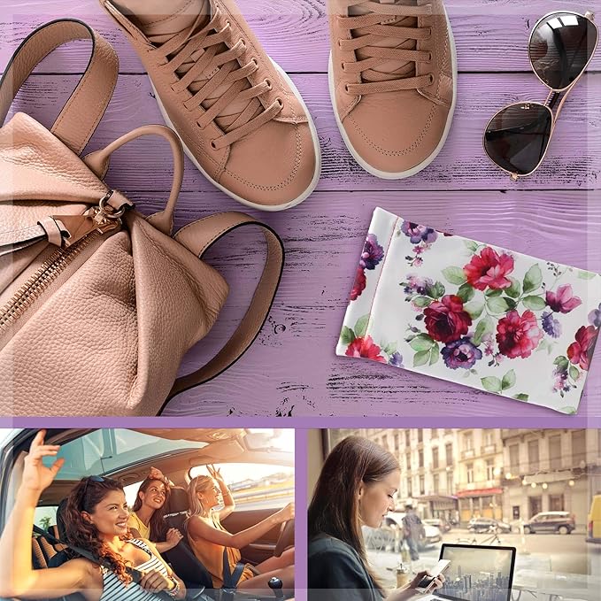 Soft Sunglasses case | Large Glasses Case Holder - Eyeglass Pouch Squeeze Top | Glasses pouch Lightweight Extra Layers