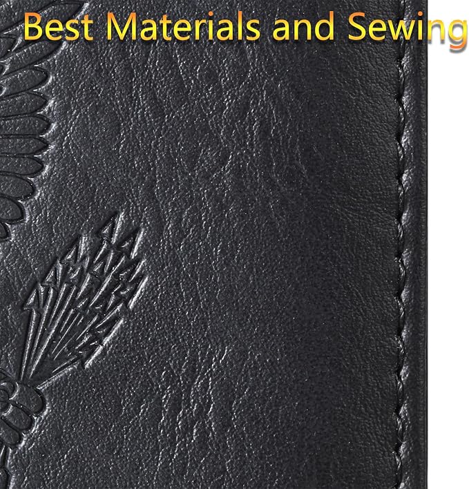 LOHASLIFE Passport Holder for Travel Essentials, Passport Cover Wallet | Leather Rfid Blocking Card Case, Travel Accessories, Vacation Luggage Must Haves, for Men Women
