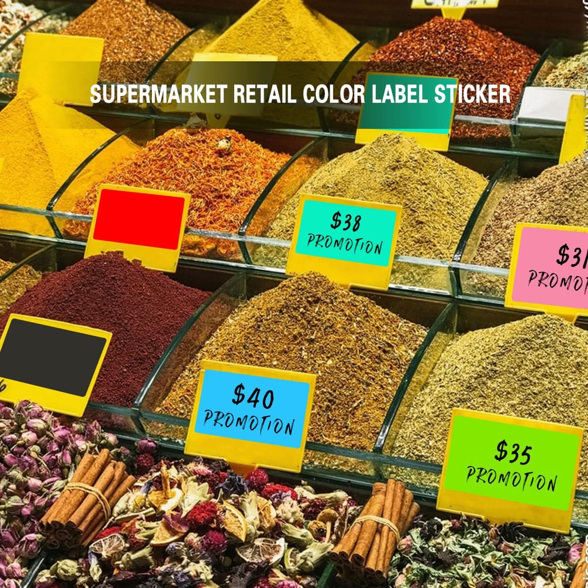 PARLAIM 3 X 5 Red Square Color Coding Stickers, Permanent Adhesive Rectangular Color Coded Inventory Labels 250pcs for Name Tags Moving Box