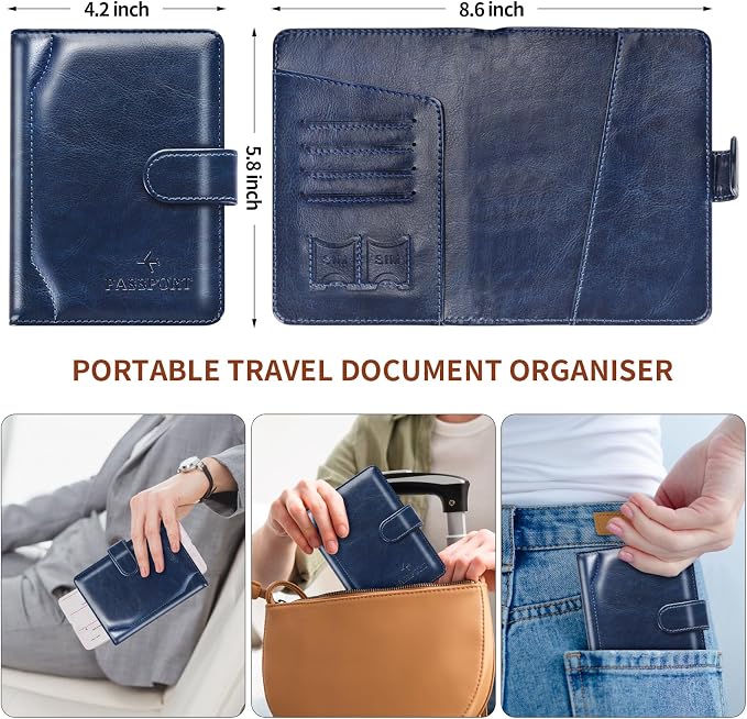 Passport Holder for Travel Essentials Wallet Cover Case Women Men Gift | Passport Holder for Travel Cruise Essentials, Passport Wallet Cover Case Women Men Travel Gifts