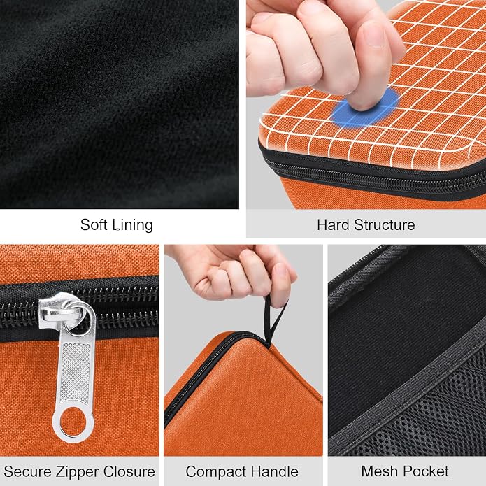 Bukere Travel Sunglasses Organizer Case Adjustable Slot For Multiple Eyeglasses Hard-shell Portable Storage Box for Men Women