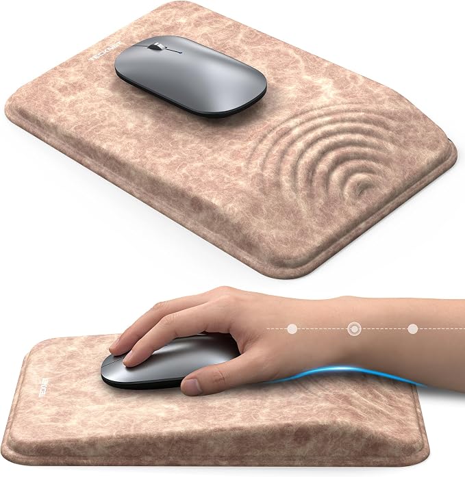 TECKNET Ergonomic Mouse Pad with Wrist Rest, Comfortable Relieves Pain | Built-in Memory Foam and Ergonomic Slope Design Relieves Carpal Tunnel Syndrome Pain, Mousepad for Office Gaming