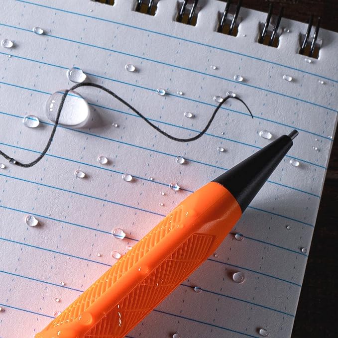 Rite in the Rain Weatherproof Mechanical Pencil, Orange Barrel, 1.3mm Dark Lead, 12 lead refills (No. OR15) | mechanical-pencils