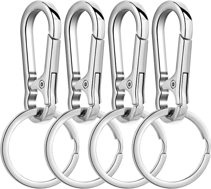 Wikavanli Metal Keychains Keyring Key Chain Ring Clip Holder Organizer for Home Car Keys Key Finder Women Men