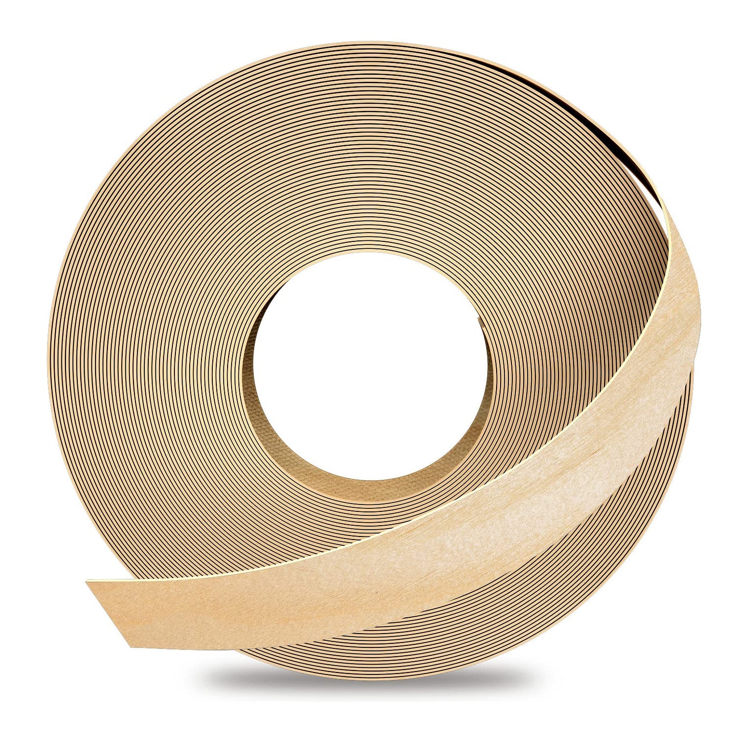 GSCIT Club Birch Edge Banding, 1/2 inch x 500ft roll Wood Veneer Edge Banding Preglued Flexible, Veneer Tape Banding for Cabinet Plywood