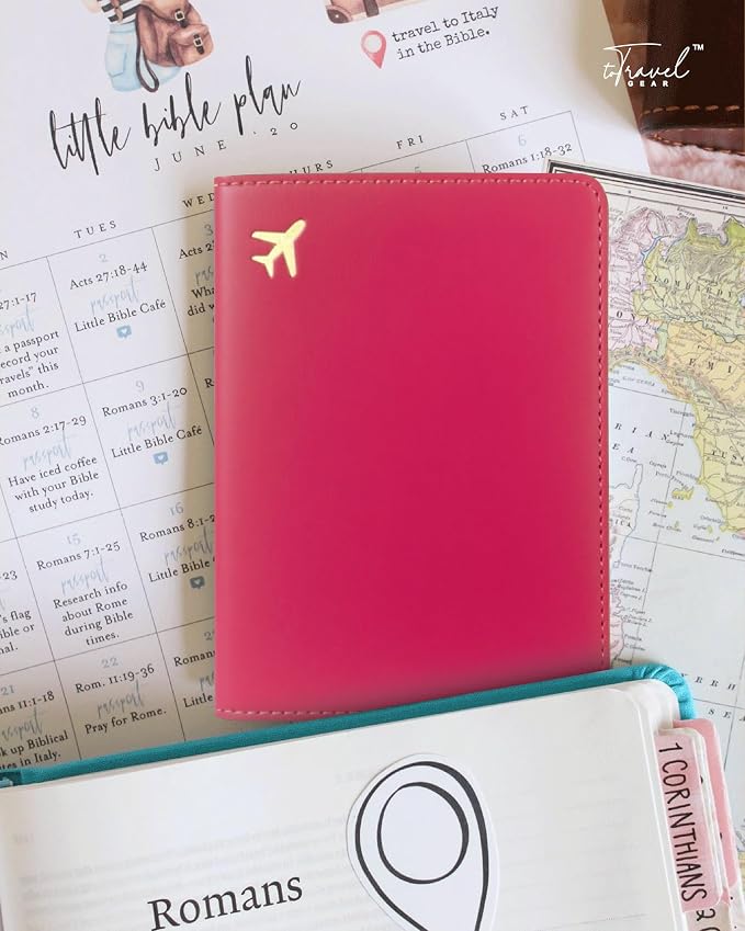 Passport Holder for Travel, RFID Blocking Waterproof PU Leather Travel Passport Cover Case Wallet