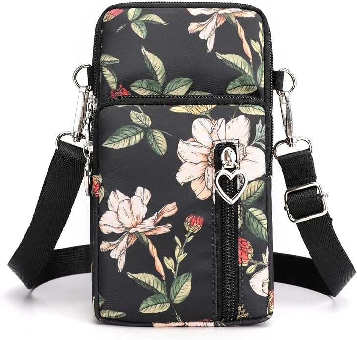 Small Crossbody Bag for Women - Mini Phone Purses with Crossbody Strap and Wallet - Nylon Arm Bag