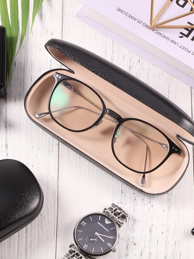 Frienda 3 Pieces Hard Shell Glasses Case Eyeglass Case Protective Sunglass Holder with Cleaning Cloth for Men Women Unisex