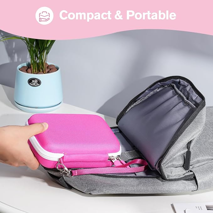 ProCase Collectible Trading Card Case, Hard Travel Carrying Storage Box Holds 300+ Cards for MTG, TCG, Yu-Gi-Oh, Lorcana, Holder Organizer with Removable Divider and Multiple Color Options -Pink