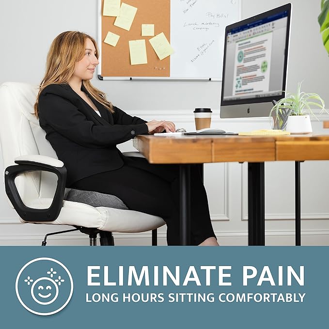 Gel Donut Pillow | Lifting Cushion | Donut Cushion for Tailbone Hemorrhoid Cushion Coccyx Sciatica Pregnancy Cushion (Grey/Black Velvet)