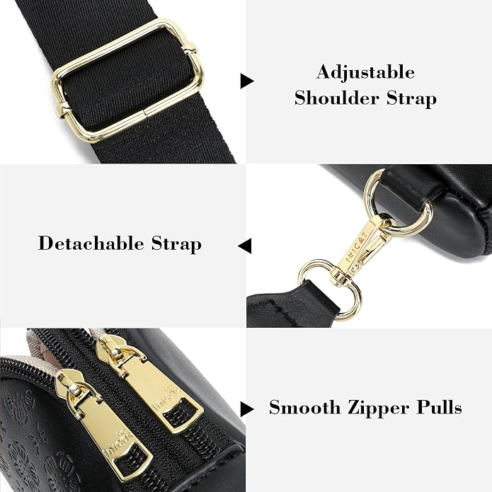 Lightweight Small Crossbody Sling Bag for Women | Mini Travel Purse,Multi-pocket with Card Slots,Durable Vegan Leather,Everyday Carry