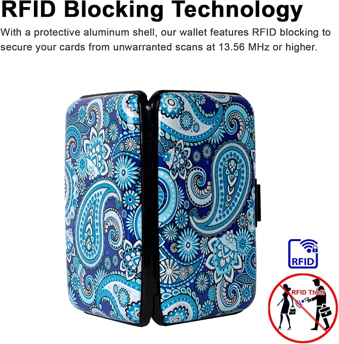 Credit Card Holder Small RFID Blocking Wallet Business Metal Slim Mini Aluminum Hard Case for Women Men
