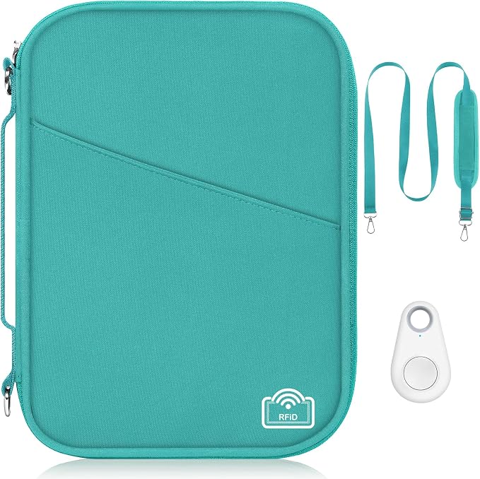 Family Passport Holder for Travel with RFID Blocking, Traveling Essentials Organizer Pouch Bag, Light Passport Wallet for Travel Must Haves Accessories for Women Men