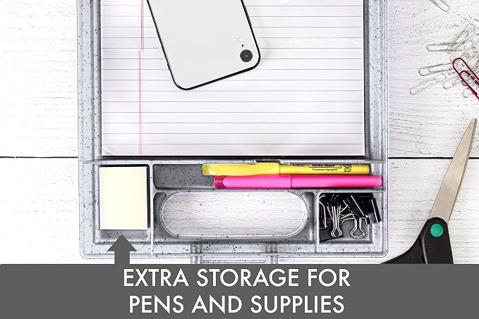 Dexas Clipcase Storage Clipboard with Handle, Granite Pattern