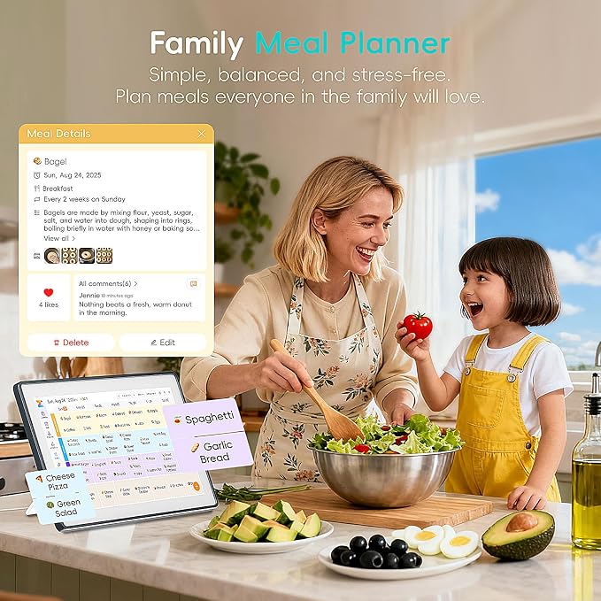 Westsee Digital Calendar Frame 1080P HD IPS Touch Screen, Smart Family Planner, Hearth Display Digital Calendar Wall & Desk Mountable for Seamless Scheduling (15.6 Inch Gery)