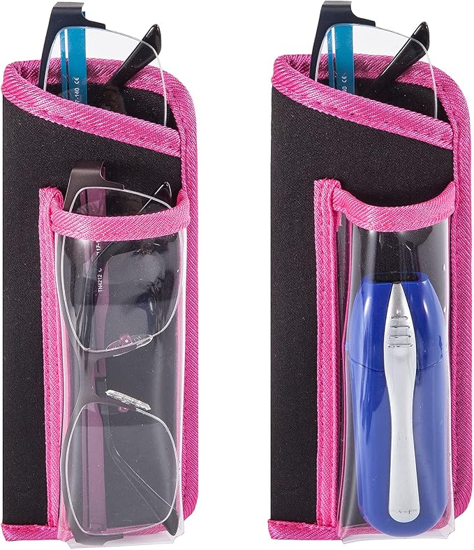 TRIUMPH VISION Reading Glasses Pouch Eyeglass Sleeve Soft Case Slim 3 Pack | Alternative to Bulky Case Lightweight，Neoprene Lined Padded Protect Optical lens Slip in, Cute Pattern Portable for Daily Use