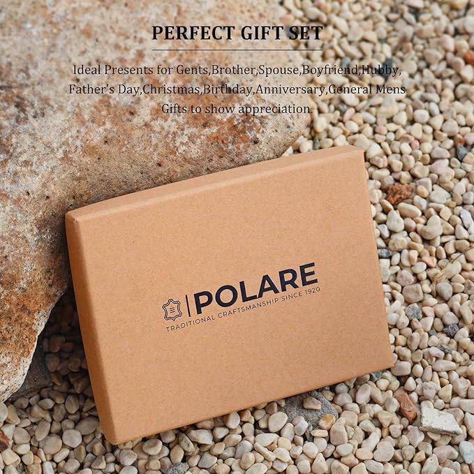Polare Luxury RFID Blocking Leather Passport Holder Travel Wallet For Men and Women (Dark Brown(Snap Version))