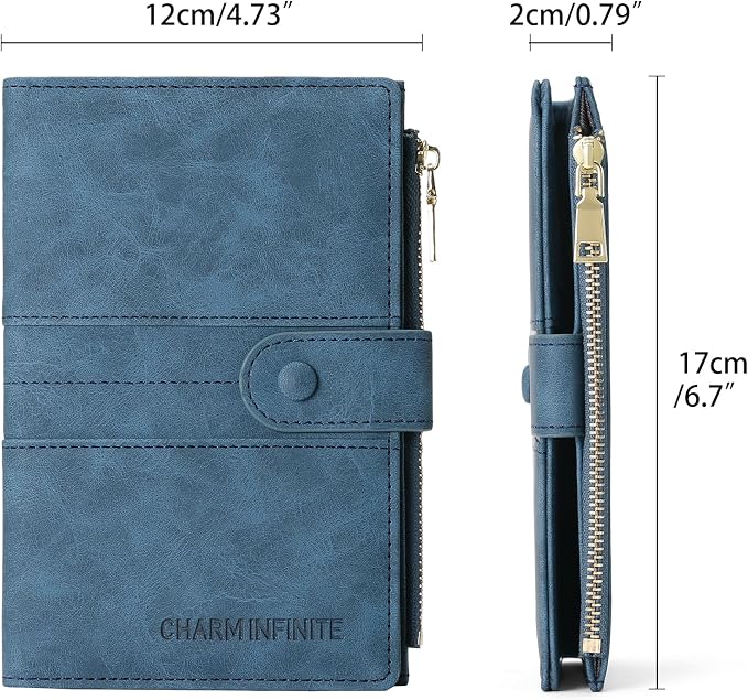RFID Blocking Leather Passport Wallet Cover Case with Pen and Card Slots Travel Wallet for Women/Men Travel Must Haves Accessories