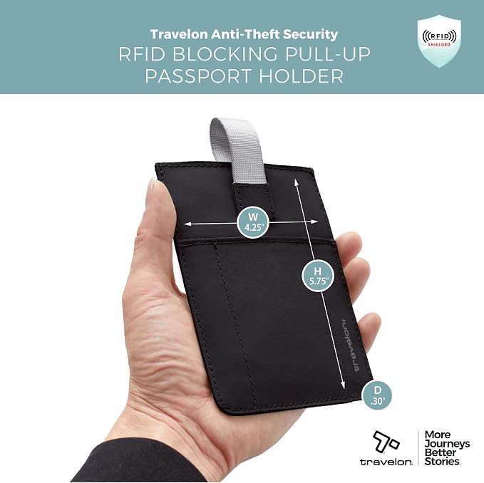 Travelon RFID Blocking Pull Up Passport holder