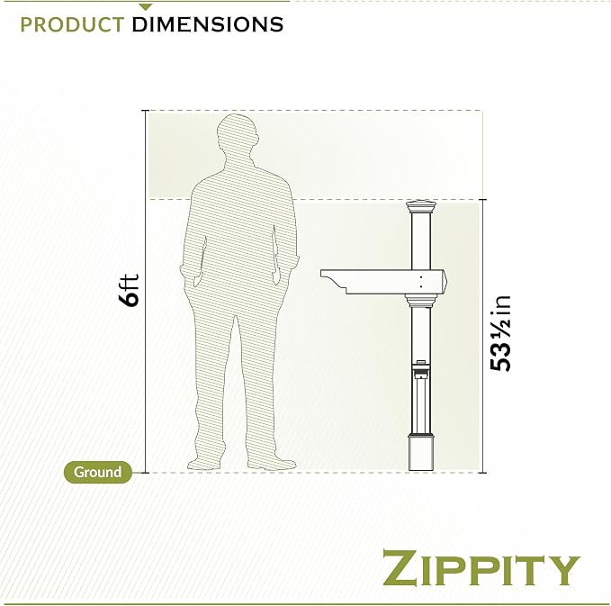 Zippity Outdoor Products ZP19013 Classica Mailbox Post, White