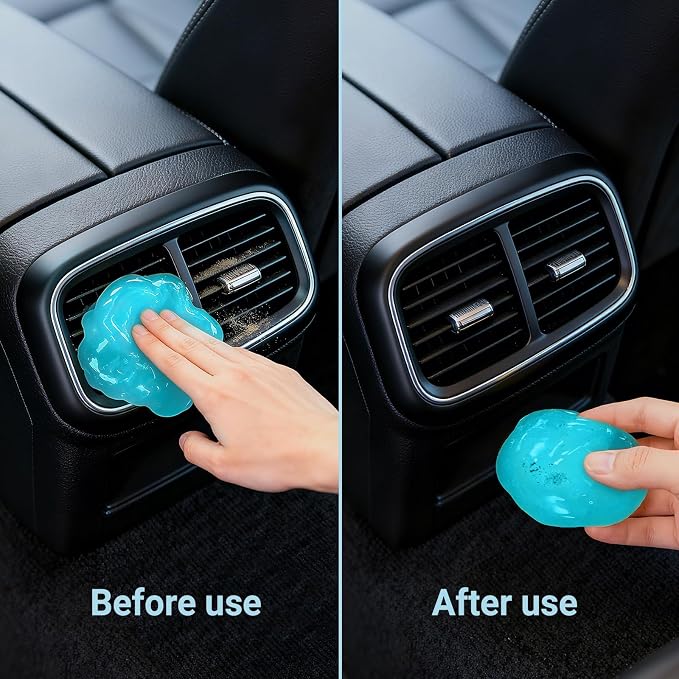 ColorCoral Reusable Car Cleaning Gel and Keyboard Cleaner Putty, 4 Pack | For Car Interiors, Air Vents, Keyboards and Electronics; 4 Fragrances, Reusable Gel Reaches Gaps, Gifts for Men and Women