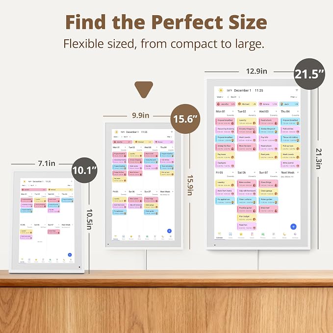 Dragon Touch 14 inch Digital Calendar & Chore Chart - Interactive Touchscreen Smart Family Planner,Digital Picture Frame for Mom, Women, Christmas & Weddings