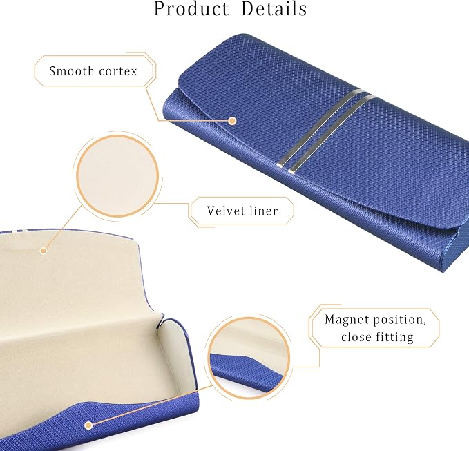 LifeArt Eyeglass Case Hard Shell, Portable Sunglass Case, Fashionable PU Leather Eyeglass Case, Lightweight