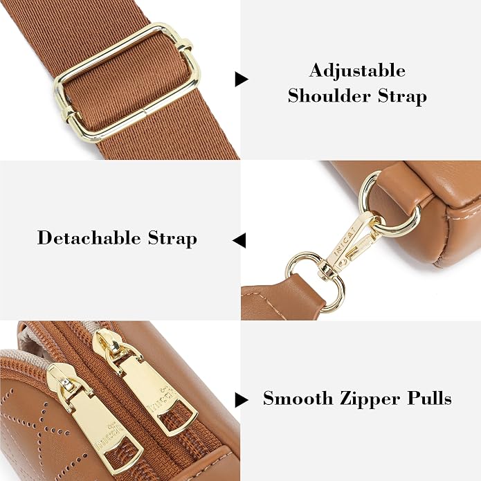 Lightweight Small Crossbody Sling Bag for Women | Mini Travel Purse,Multi-pocket with Card Slots,Durable Vegan Leather,Everyday Carry
