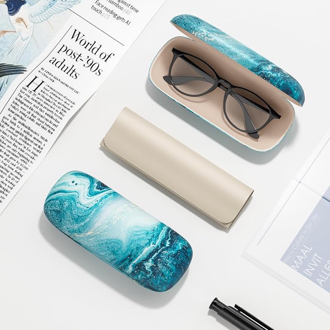 Eyeglasses Case, Hard Shell Protective Case for Glasses, Unisex for Women Men