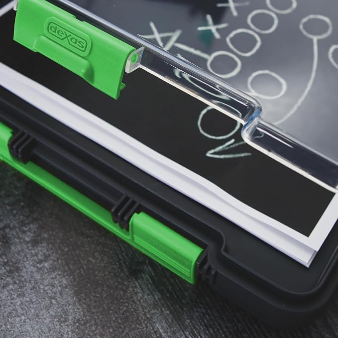 Dexas Clearview Clipcase clipboard13.75 X 9.5 in, Green. See Papers Clearly Outdoors, Stay Organized and Dry. Ideal for Coaching, Teaching, homeschooling, Art, Trades, and Medical pros (Pack of 6)