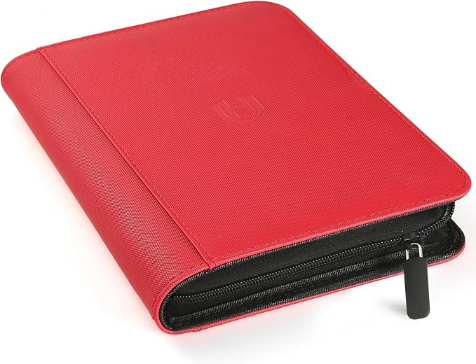 Pemocyny Trading Card Binder with Sleeves, Red, 288 Card Storage Capacity, Durable and Waterproof