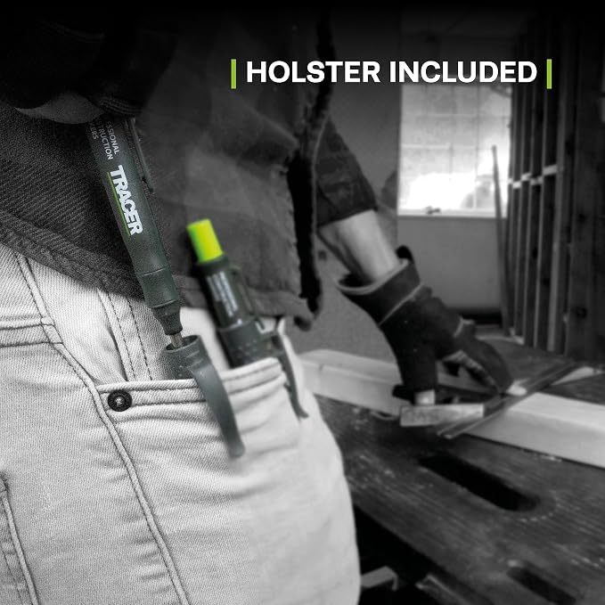 Tracer Mechanical Carpenter Pencils Set with Replacement Lead (6 Pack) - Construction Pencil with Site Holster - All In One Marking Kit for Carpenter Tools Contractor Pencils - AMK1 | Holster with Belt Clip and Carpenter Pencil Sharpener, 6 Pack of 2.8...