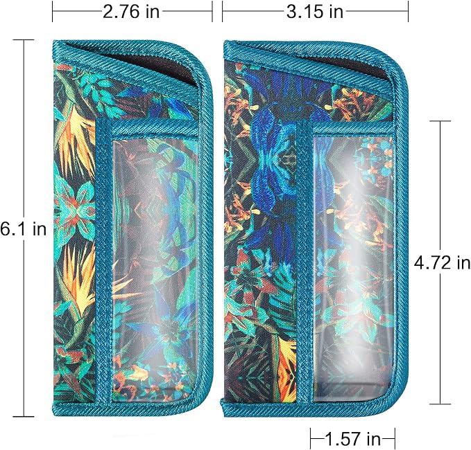 TRIUMPH VISION Reading Glasses Pouch Eyeglass Sleeve Soft Case Slim 3 Pack | Alternative to Bulky Case Lightweight，Neoprene Lined Padded Protect Optical lens Slip in, Cute Pattern Portable for Daily Use