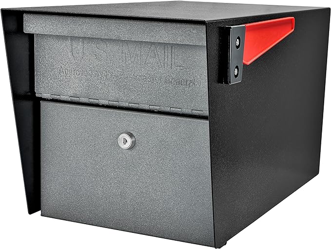 Mail Boss 7521 Mail Manager Locking Mailbox, Large, Black & Granite
