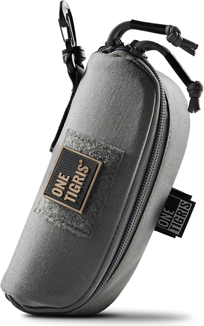 ONETIGRIS Tactical Hard Shell Eyeglasses Case Molle Zipper Sunglasses Pouch Shockproof Crush Resistant for Outdoor Activities