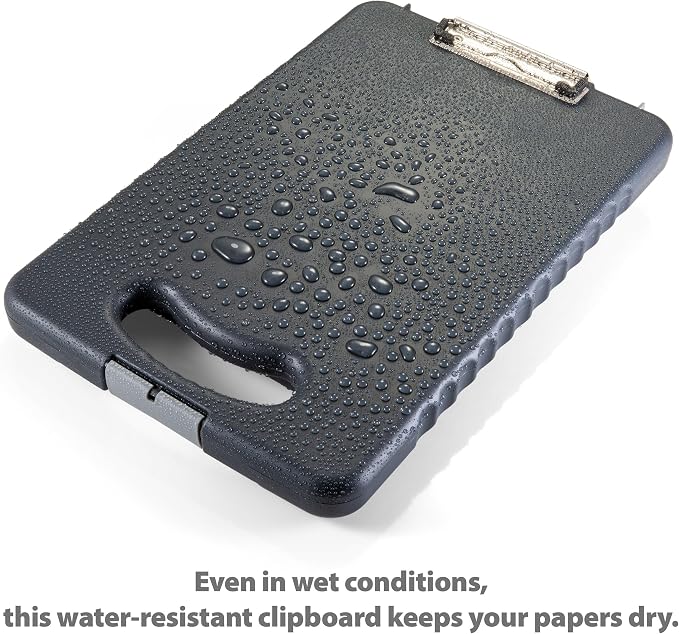 Officemate® OIC Tablet Clipboard Case, 16 1/10"H x 10 1/5"W x 1 3/10"D, Charcoal