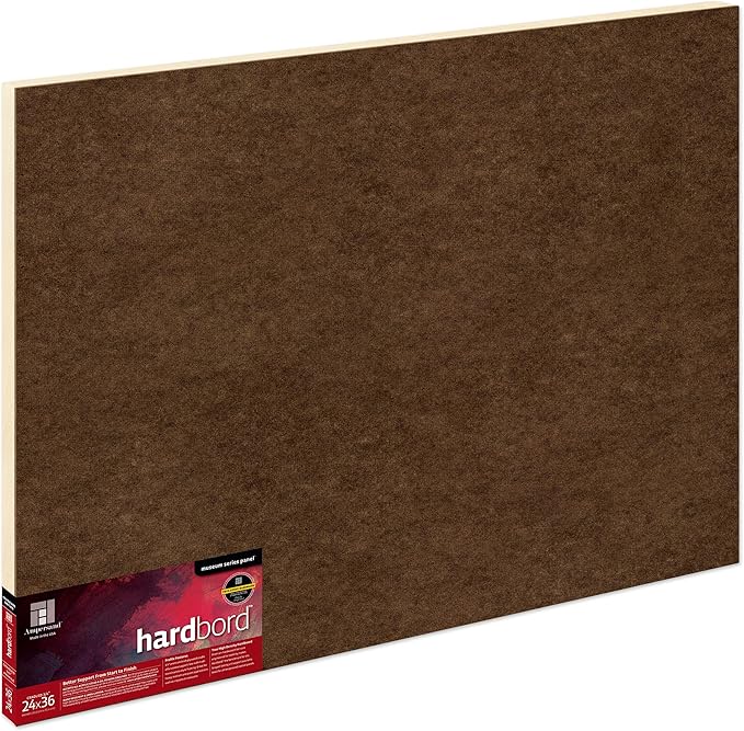 Ampersand Art Supply Hardboard Wood Painting Panel: Museum Series Hardbord, 24" x 36", 3/4 Inch Cradled Profile