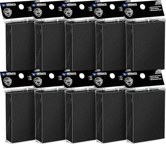 1000 Counts Black Card Sleeves, Matte Card Sleeve Deck Card Protectors, Trading Card Sleeves Fit for MTG, TCG and Sports Cards