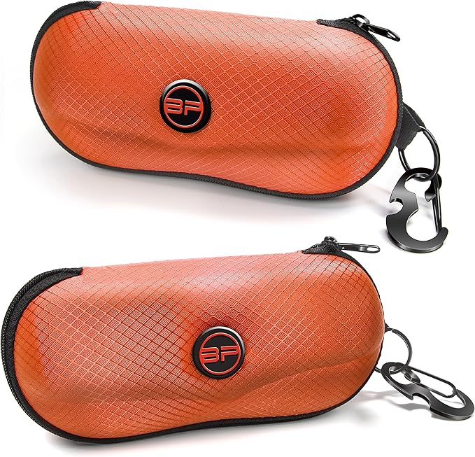 BLUPOND Sunglasses Case Semi Hard EVA Shell with Metal Hanging Hook Belt Clip Sun Glasses Storage