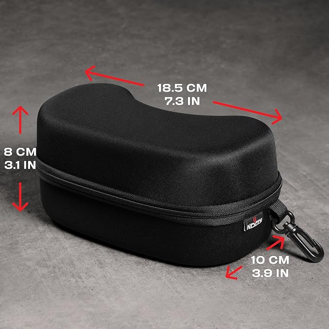NoCry Protective Goggle Case; Fits Most Goggles; Semi Hard, Water Resistant and Shockproof Outer Shell; Reinforced Zipper; Belt Clip; Designed to Fit All Safety Goggles; Black