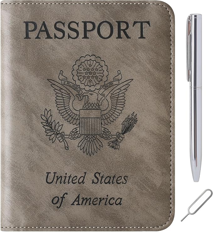 Passport Holder for Travel Essentials, RFID Passport Cover | Rfid Blocking Wallet, Synthetic Leather Case, Vacation Travel Accessories, For Women Men