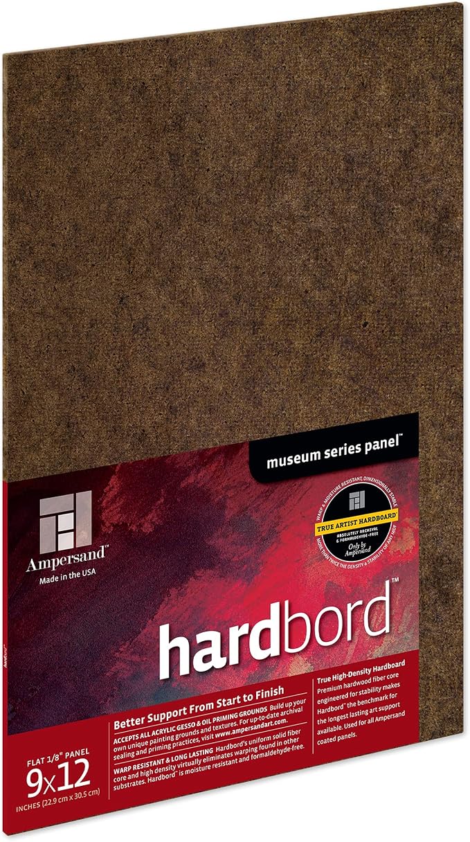 Ampersand Museum Series Hardbord for Painting and Mounting, 1/8 Inch Depth, 9X12 Inch (AMHB09)