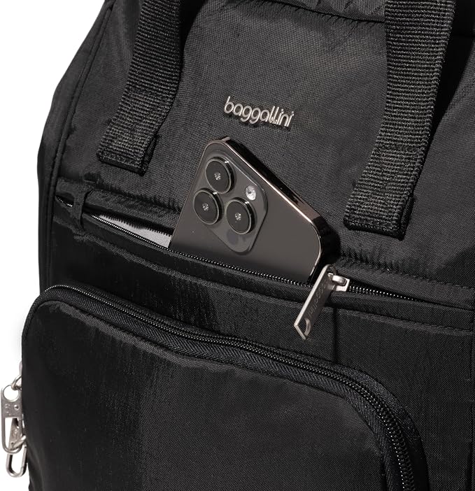 Baggallini Securtex Anti-Theft Windsor Backpack for Travel, Work & College, RFID & Locking Zipper, Up to 16" Laptop